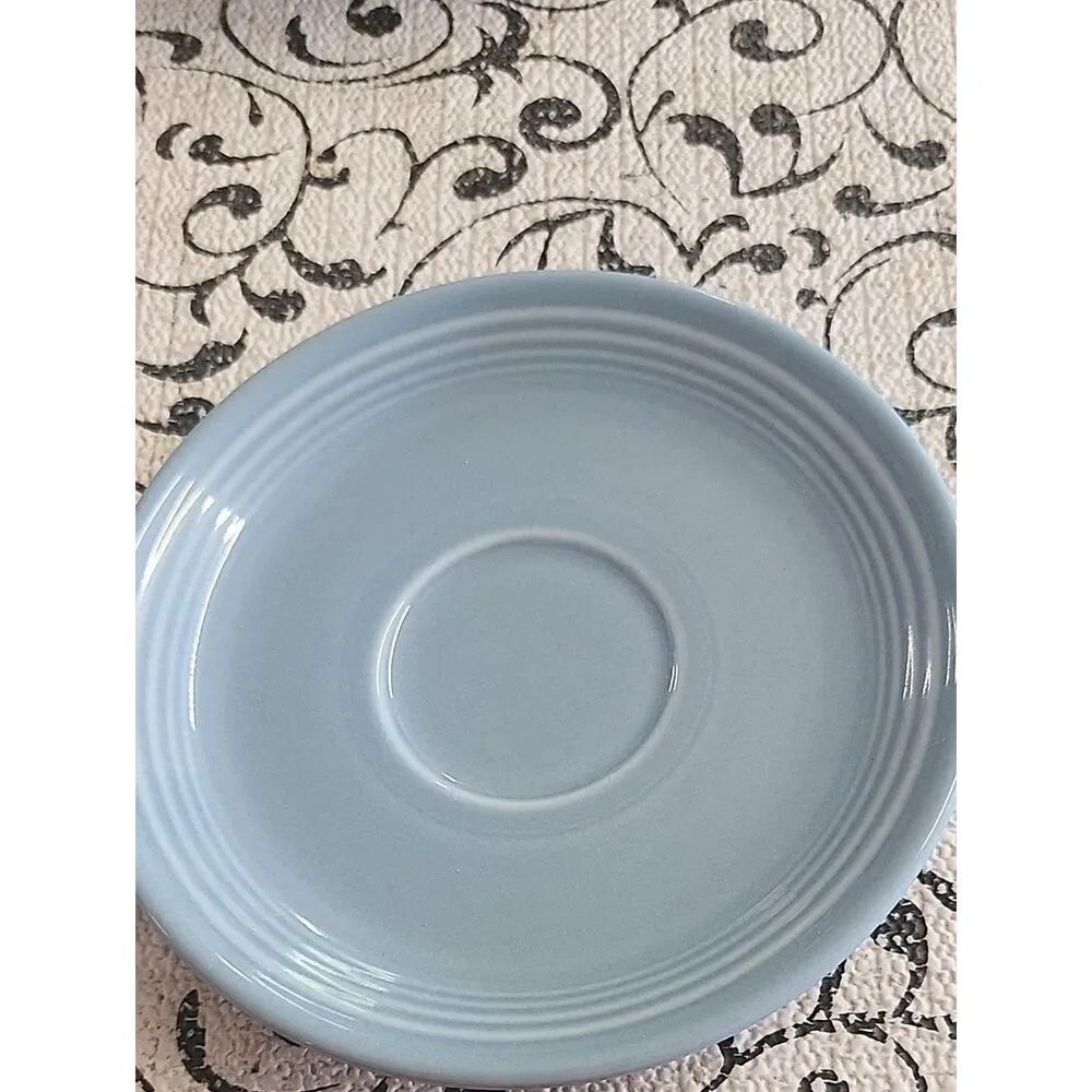 Homer Laughlin Pale Blue Ceramic Saucer